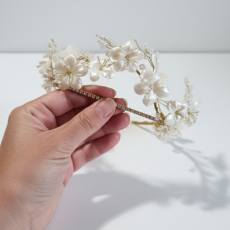 Diadema Flor blanca